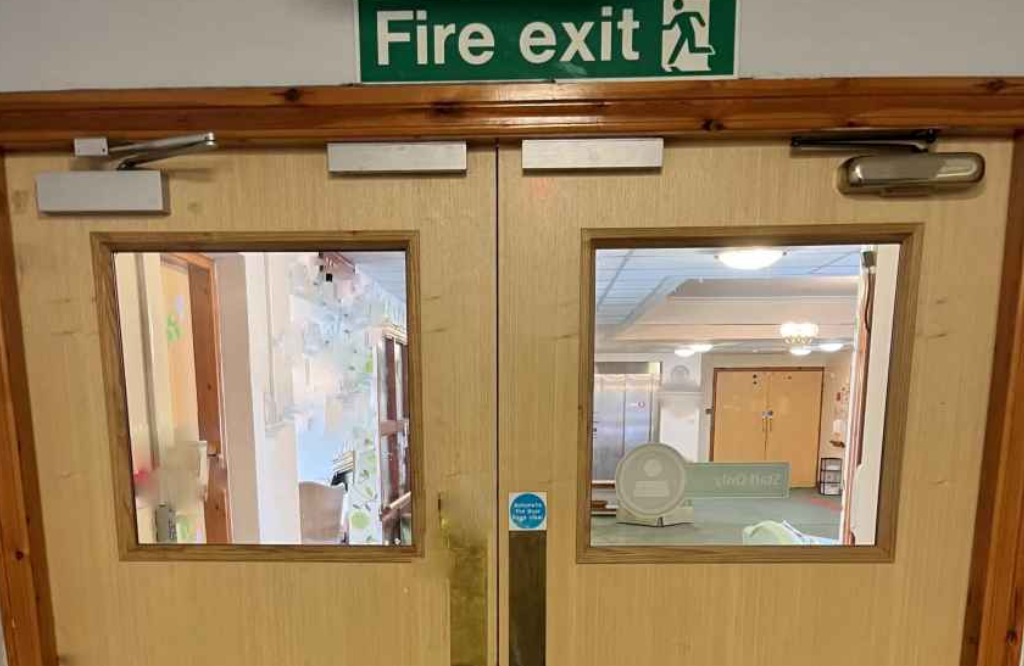 The fire doors need repairing